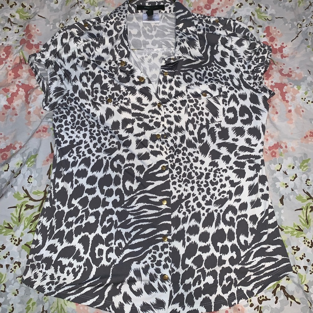 BCBG Maxazria Leopard Print Top